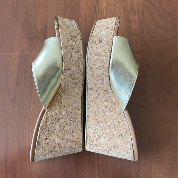NWT Boston Proper Gold Wedges - Picture 5 of 7